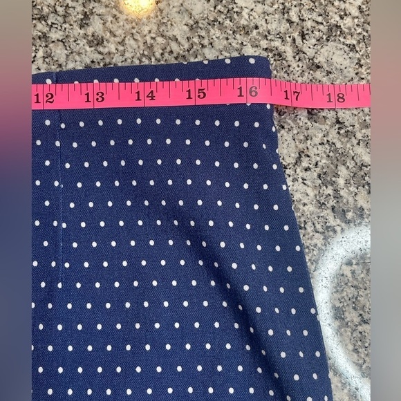 New York Clothing Company pull on Pencil Skirt Blue White polkadots Sz large - Picture 6 of 11
